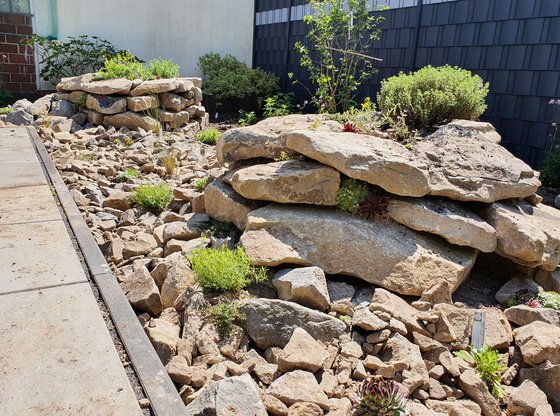 Kleiner Steingarten = große Freude (regionaler Ruhrsandstein)